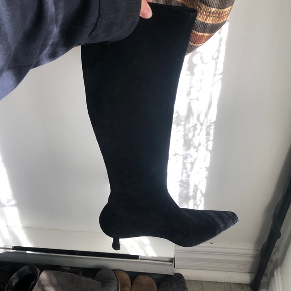 Stuart Weitzman black suede knee high boots - Picture 1 of 6